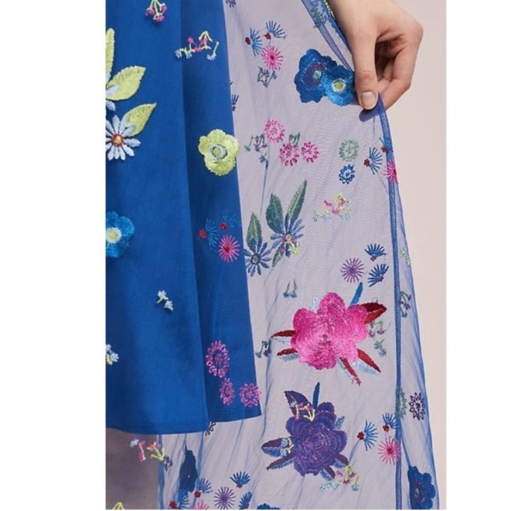 NWT Anthropologie Burnell Embroidered Skirt XL - Picture 3 of 4